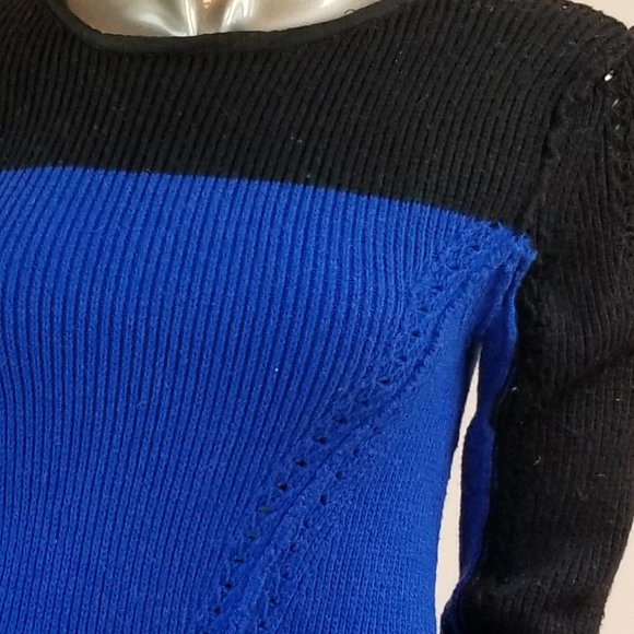 Royal Blue and Black Sweater - with Free Gift - Picture 4 of 5